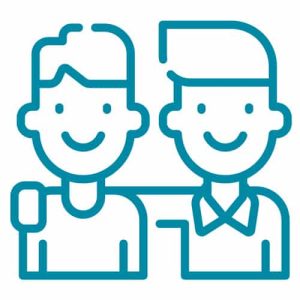Friendship Line drawing of two friends