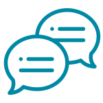 chat-icon Line drawing of two speech bubbles